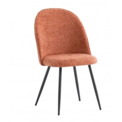 WOF Ramona Rust Textured Fabric Dining Chair